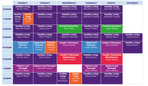UQ Healthy Living 2024 Class Timetable